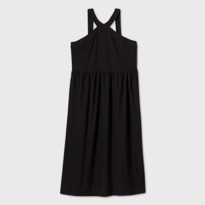 black sleeveless dress plus size