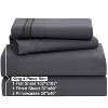 Clara Clark Bed Sheets, Premier 1800 Series 4 Piece Bed Sheet Set, Deep Pocket Luxury Soft Bedding Sheets & Pillowcases - 2 of 4