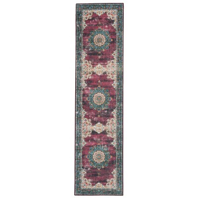 Washable Bryant Rug Ivory/Burgundy - Linon