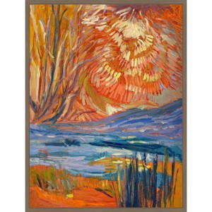 Amanti Art 23"x30" Cadmium Winter Solstice II by Dorothy Fagan Framed Canvas Wall Art - 1 of 4