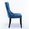AZL1 Life Concept Accent Chairs Armless 2 Pcs Tufted Velvet Leisure Chair with Rubberwood Legs Modern Vanity for Bedroom, Blue, 25.5"*19.7"*37.4" - 4 of 4