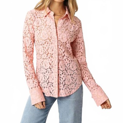 Women's Celine Lace Blouse - OLIVACEOUS