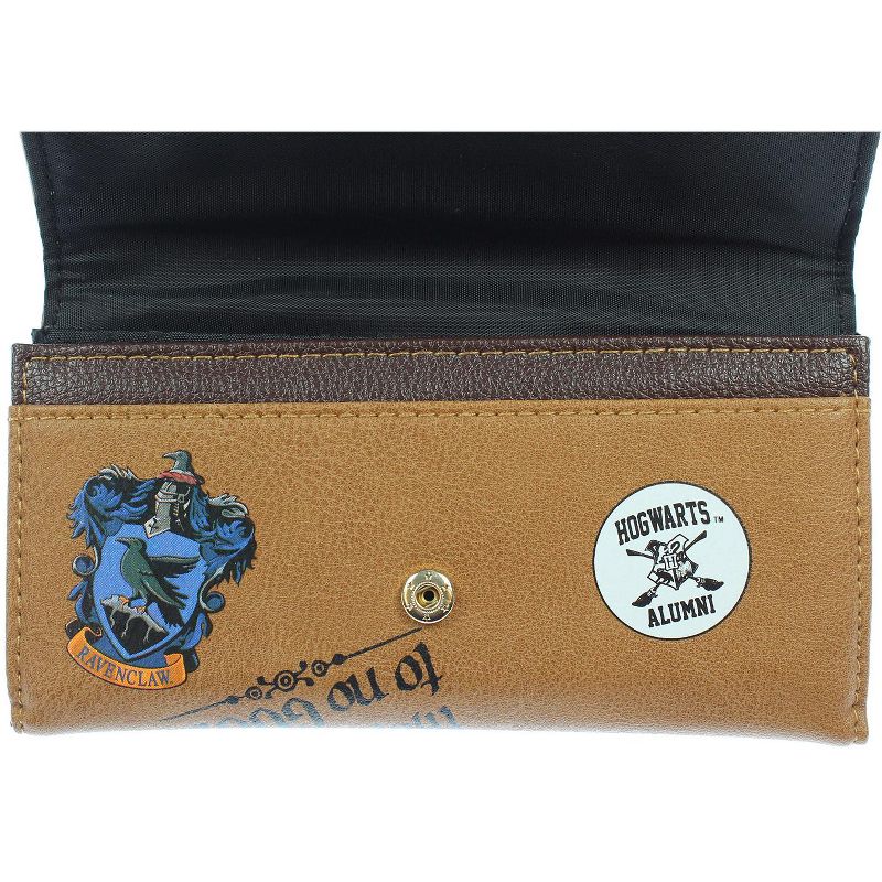 Harry Potter Hogwarts School Trunk Inspired Snap Closure Trifold Wallet Brown, 5 of 6