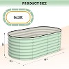 Outdoor Oval Raised Garden Bed with Open Base,Tool-Free Assembly Planter Raised Boxes for Outdoor Vegetables & Flowers - 2 of 4