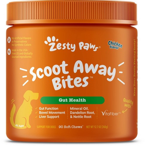 Zesty Paws Gut Health Scoot Away Soft Chews For Dogs - Chicken Flavor ...