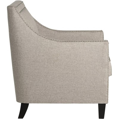 Heirloom Gray Nailhead Trim Upholstered Accent Chair