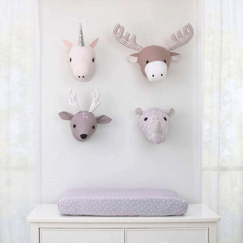 NoJo Unicorn Plush Head Wall D&#233;cor - Pink and White, 4 of 5