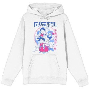 Dragon Ball Limited Color Group Shot Women's White Long Sleeve Hooded Sweatshirt - 1 of 3