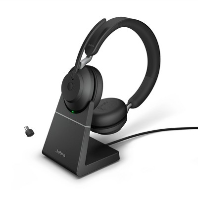 Jabra Evolve2 65 - USB-C UC Stereo with Charging Stand - Black Wireless Headset / Music Headphones