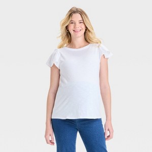 Flutter Short Sleeve Maternity T-Shirt - Isabel Maternity by Ingrid & Isabel™ - 1 of 3