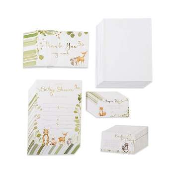 Kate Aspen Woodland Baby Shower Invitation & Thank You Card Bundle (Set of 25) | 28531NA