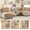 MOONMISS Modular 6- Seat  Sectional Sofa U Shaped Modular Couch with Reversible Chaise Modular Sofa Sectional Couch for Living Room - 3 of 4