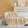 Snuggle Sac Reversible Knit Throw Blanket Soft Ribbed Textured Blanket for All Seasons - 4 of 4