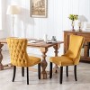 Modern Classic Velvet Wingback Dining Chair Set of 2 with Nailhead Trim and Solid Wood Legs for Dining Room-Baofuwish - 2 of 4