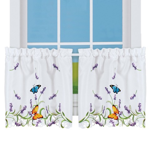 Collections Etc Lavender And Butterflycurtains : Target