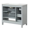 PDTEND 36" Bathroom Vanity Sink Combo, Solid Wood Bathroom Storage Cabinet with 2 Doors and 2 Drawers, Open shelf, MDF - 4 of 4