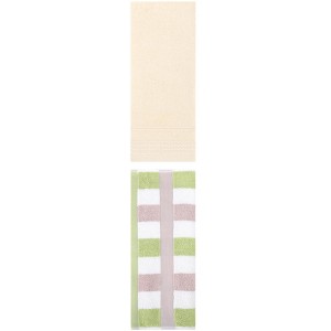 REGALWOVEN Striped Decorative Hand Towels for Bathroom Kitchen Gym 14" x 30"/13" x 29" 2 Pcs - 1 of 4