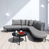 Mshliw Outdoor Patio Furniture Set - 6-Piece Modular Sectional Sofa with Coffee Table, Cushion–  Patio Seating for Garden, Backyard, Deck, Porch - 2 of 4