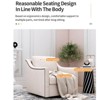 GDFStudio Vivian Modern 360° Swivel Upholstered Chair with 1 Pillow, White - 4 of 4
