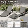 Chic Crate 80'' Outdoor Wicker Chaise Lounge Chairs Set of 2, Patio Rattan Reclining Chair, Ergonomic Wave Design Pool Sunbathing Recliners - 2 of 4