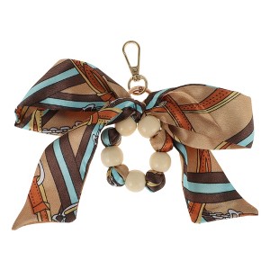 Unique Bargains Bow Wooden Beads Bag Charm 1 Pc - 1 of 4