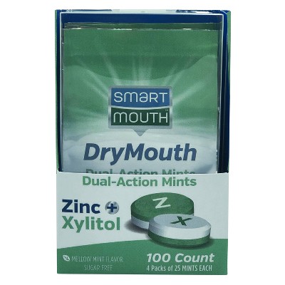 SmartMouth Dry Mouth Action Dry Mouth Relief Mints - 100ct