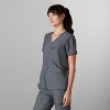 Members Only Siena V-Neck Scrub Top for Women With Double Chest And Waist Pockets - 2 of 4