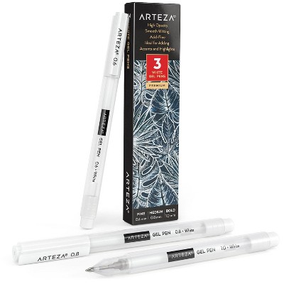 Arteza Retractable Gel Ink Pens Set, Red - Doodle, Draw, Journal