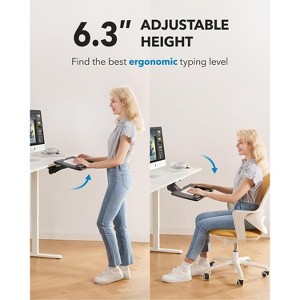 HUANUO Under Desk Keyboard Tray, 360° adjustable and ergonomic, slides out for easy access, 25"W x 9.84"D, ideal for home or office - 1 of 4