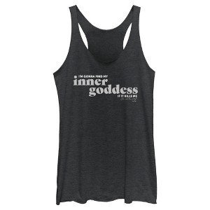 Women's Sex and the City Find Inner Goddess If It Kills Me Racerback Tank Top - 1 of 4