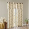Kumasinova 50"x18" Geometric Print Basket Weave Valance,Small Short Valance with Grommet Top,Textured Window Treatment for Living Room,Bedroom - 4 of 4