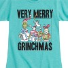Girls' - Dr. Seuss - Very Merry Grinchmas Grinch, Cindy Lou, and Max Fitted Short Sleeve Graphic T-Shirt - 2 of 4