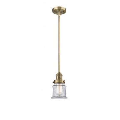 Canton - 1 Light Stem Hung Mini Pendant In Industrial Style-8.5 Inches Tall and 5.25 Inches Wide