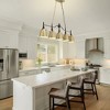 BAOURE 5-Light Kitchen Island Lighting 47.24" Gold Farmhouse Chandelier with flared Shades, Adjustable Height Dining Room Light Fixture Over Table Bar - 2 of 4