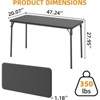 5-Piece Portable Folding Set - PU Upholstered Card Table & Chairs for Dining/Living Room/Office/Camping - 2 of 4