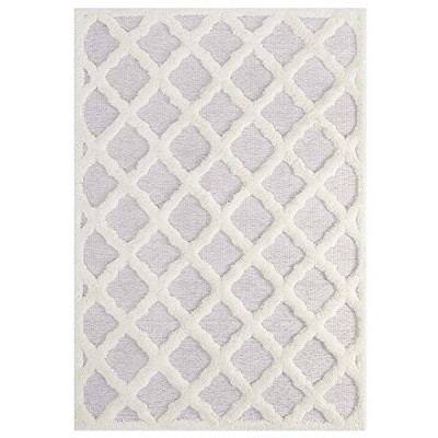 Modway Whimsical Regale Abstract Moroccan Trellis 5x8 Shag Area Rug