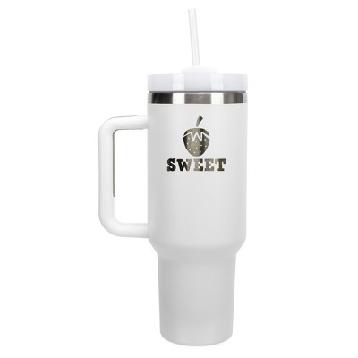 100 North Sweet Strawberry Summer Fruit 40 oz. Stainless Steel, Large Water Bottle Coffee Mug, Spill & Leak Resistant, Thermal Travel Tumbler with
