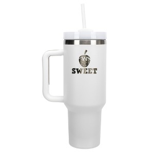 100 North Sweet Strawberry Summer Fruit 40 oz. Stainless Steel, Large Water Bottle Coffee Mug, Spill & Leak Resistant, Thermal Travel Tumbler with - 1 of 1