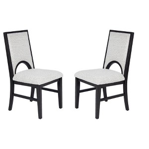 Ridstar 2 Piece Dining Chairs, Armless Chair with Upholstered Seat Back For Dining Room-White - 1 of 4