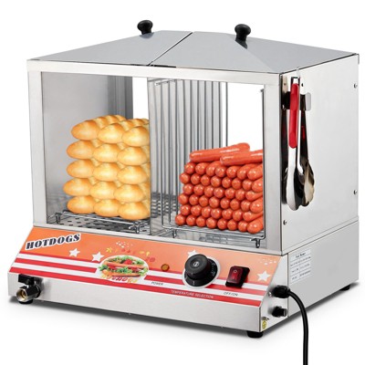 Acekool Hot Dog Steamer with Adjustable Temperature, 360-Degree Visibility, Waterproof Switch, Automatic Power Cutoff