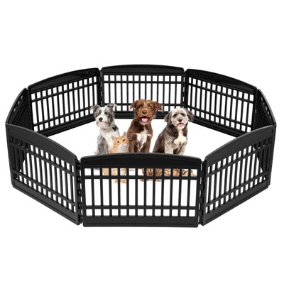 Photo 1 of *LIKE NEW** IRIS 4-8Panel 24/34"H Plastic Pet Playpen without Door, Black