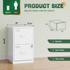 Mlezan 2-Drawer File Cabinet:Lockable Metal Storage for Home or Office. Fits Letter Files, Easy Assembly,Durable and Compact Design - 3 of 4