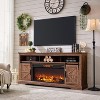 SinCiDo Fireplace TV Stand for 75" TV  w/ Fireplace & Sliding Barn Door, w/ Remote Control, 3D Flame, Fire Place TV Stands for Living Room - 2 of 4