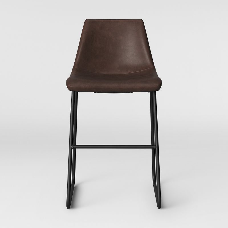 Bowden Faux Leather Counter Height Barstool - Threshold™, 1 of 13