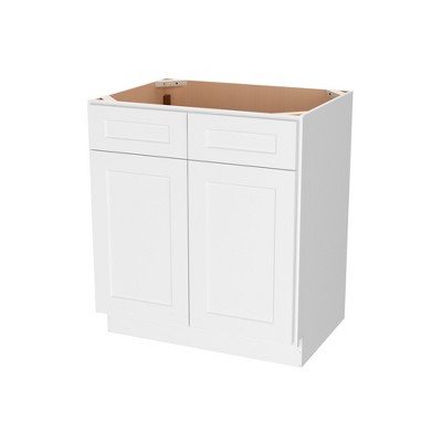 HOMLUX Easy-DIY Ready to Assemble Bath Vanity Cabinet without Top in Shaker White