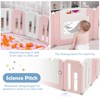 Infans 16 Panels Baby Safety Playpen Kids Safety Activity Play Center w/ Drawing Board - 3 of 4