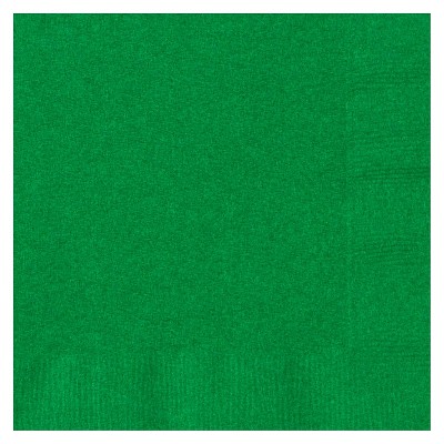 50ct Green Cocktail Beverage Napkin
