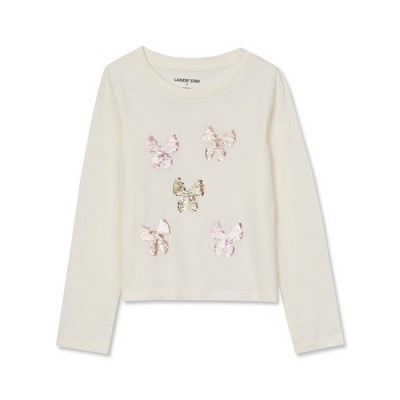 Lands' End Kids Long Sleeve Graphic Meet and Greet Tee
