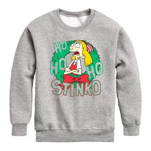 Boys' - Hey Arnold! - Ho Ho Ho Stinko Graphic Long Sleeve Fleece Sweatshirt - 1 of 4
