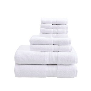 Gracie Mills Eulalia 800 GSM Cotton 8-Piece Antimicrobial Towel Set - 1 of 4